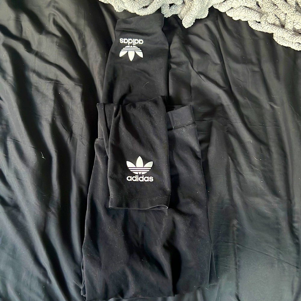 black adidas leggings